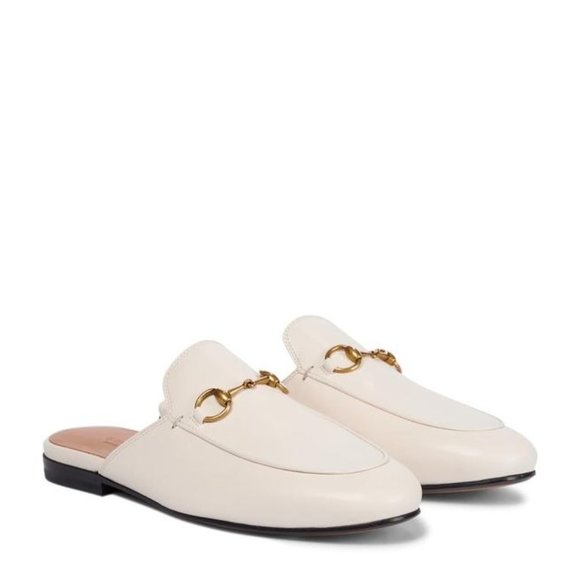 GUCCI White Princetown Leather Slippers Flats Size EU:36 - Picture 1 of 12